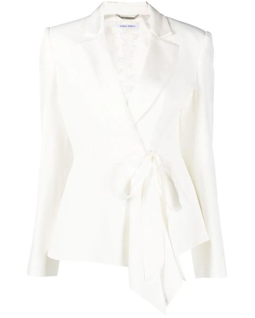 Blazer À Boutonnière Croisée Alberta Ferretti en coloris White