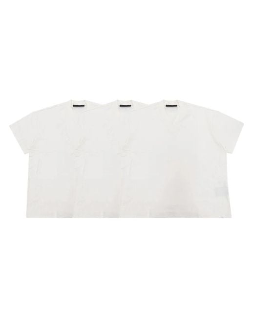 Fear Of God White Plain T-Shirt (Set Of Three) for men