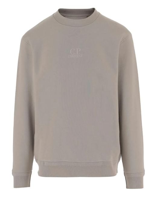 C P Company Gray Logo Sweatshirt for men
