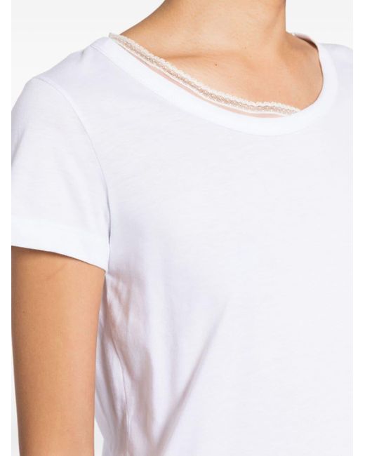 Camiseta con diseño a capas N°21 de color White