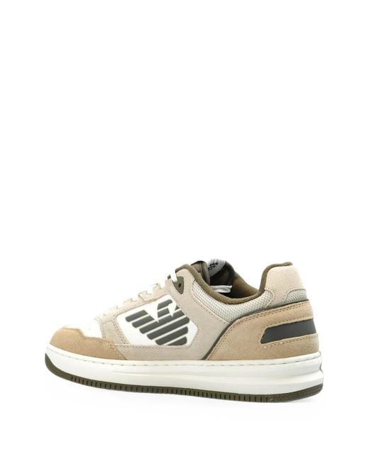 Baskets À Patch Logo EA7 pour homme en coloris White