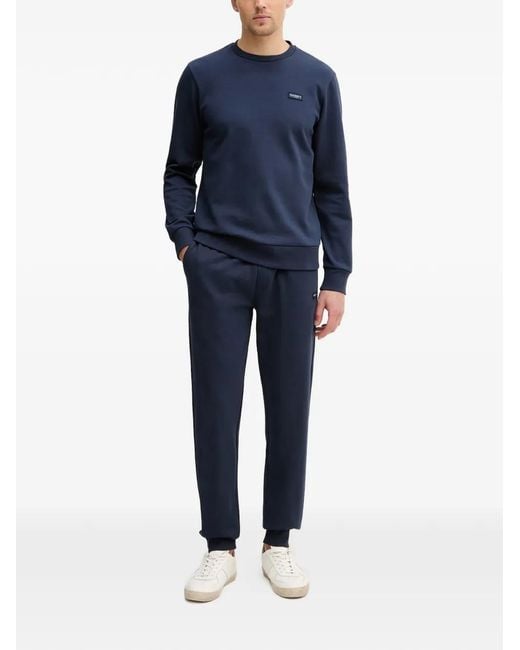 Hackett Blue Logo-Patch Sweatshirt for men