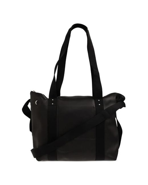 Rick Owens Black Trolley Leather Tote Bag