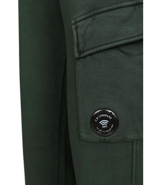 C P Company Green Lens-Detail Track Pants for men