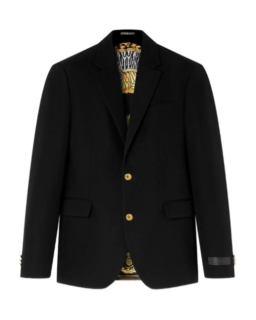 Versace Black Tailored Wool Jacket for men