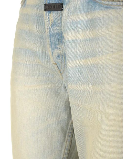 Fear Of God White Collection 8 Raw-Hem Jeans for men