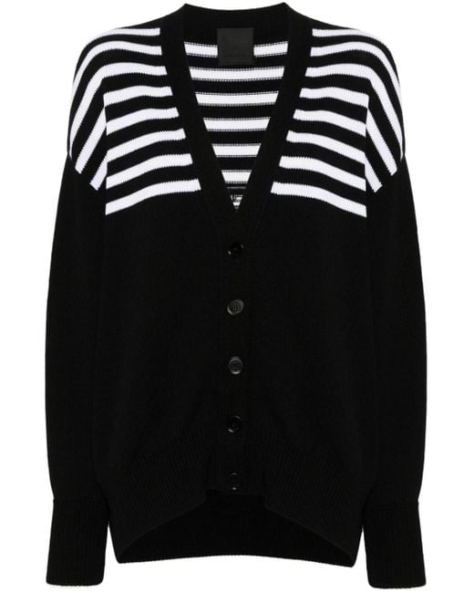 Cardigan à rayures Givenchy en coloris Black
