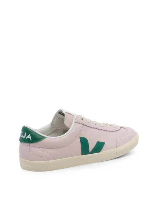Veja White Volley Suede Sneakers