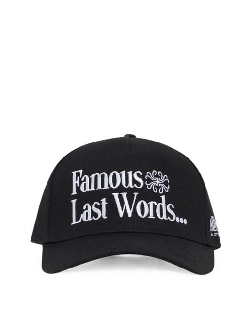 MIDNIGHT RODEO Black Famous Last Words Baseball Cap for men