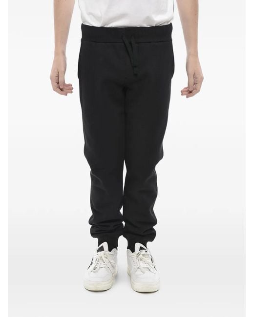 North Sails Black Logo-Patch Drawstring Track Pants for men