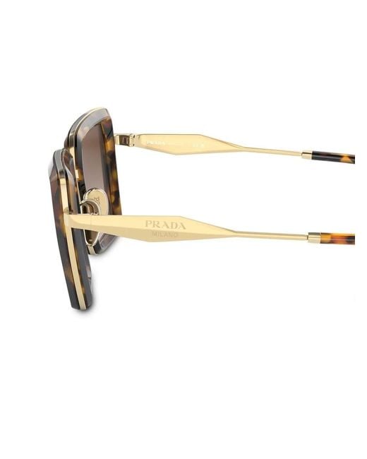 Prada Brown Tortoiseshell-Effect Sunglasses