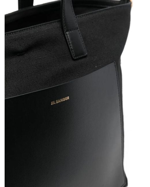 Jil Sander Black Wander Square Small Shopping Bag