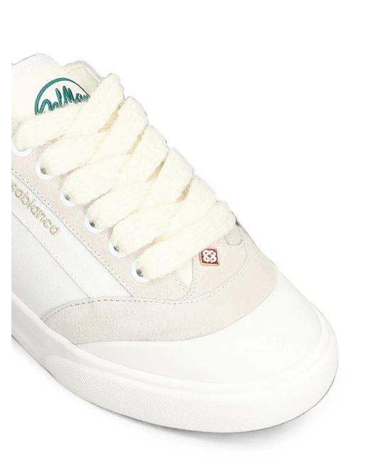 Casablanca White Del Mar Calf Leather Sneakers for men