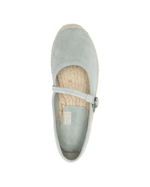Woolrich White Suede Leather Ballets