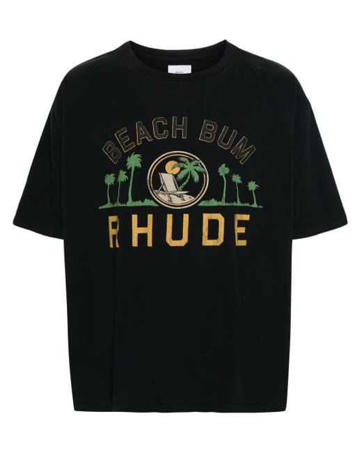 Rhude Black T-Shirts And Polos for men