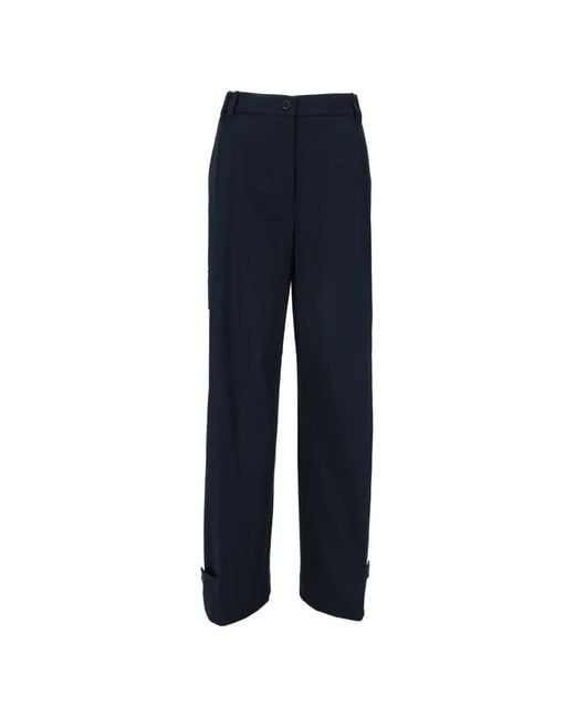 P.A.R.O.S.H. Blue Button Cargo Trousers