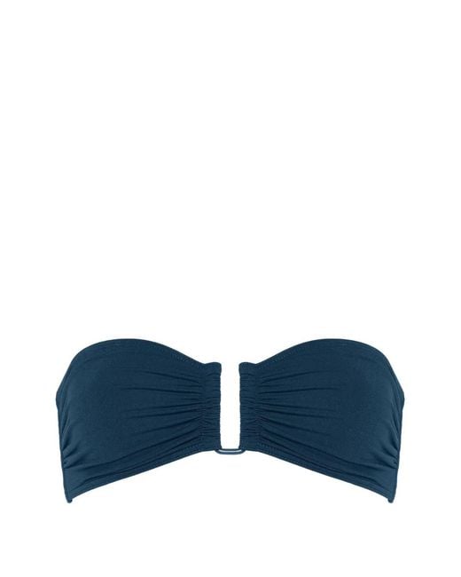 Eres Blue Show Ruched Bikini Top