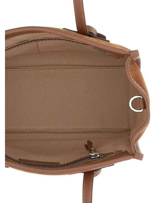 Gianni Chiarini Brown Marcella Club Knot-Detail Suede Tote Bag
