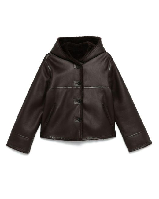 Arma Black Reversible Shearling Faina Jacket