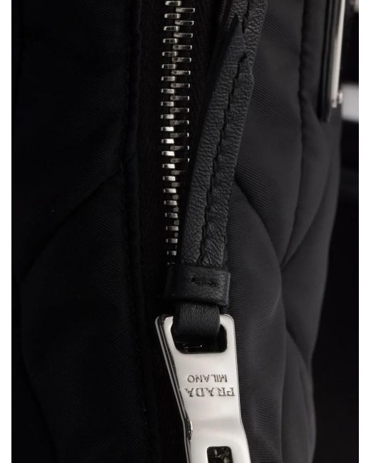 Prada Black Padded Re-Nylon Shoulder Bag