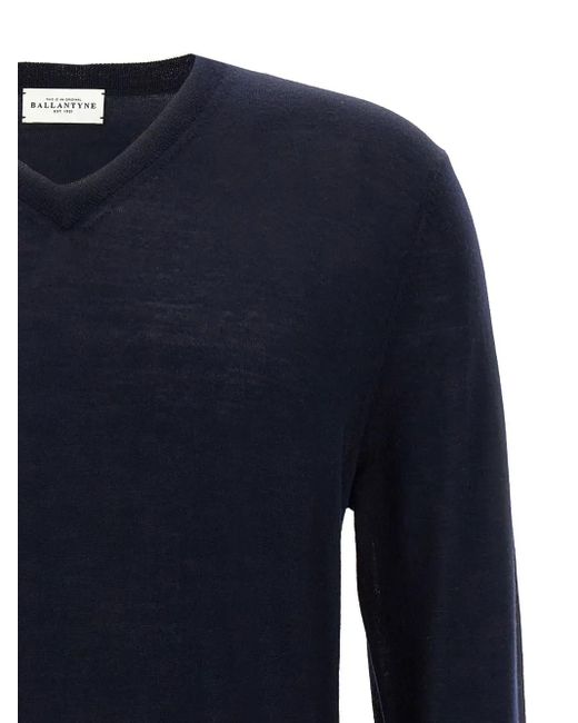 Ballantyne Blue Wool Jumper for men