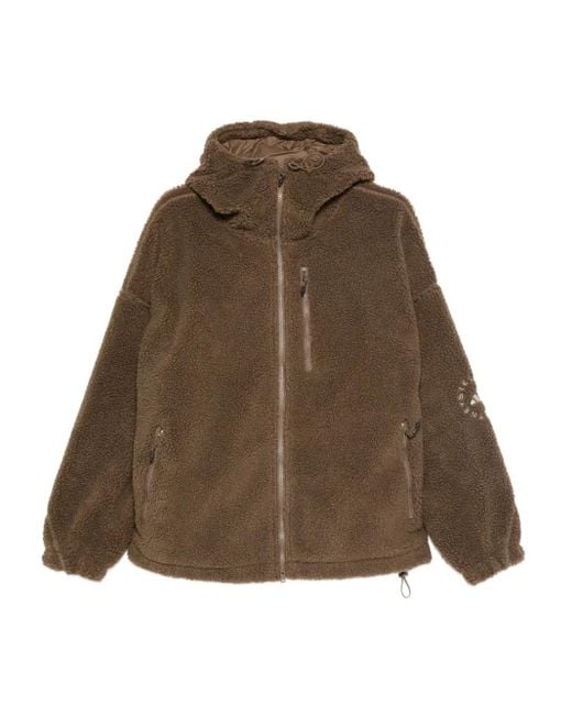 Adidas By Stella McCartney フーデッド フリースジャケット Brown
