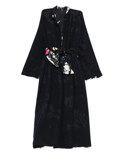 Daniela Gregis Black Tie-Waist Coat