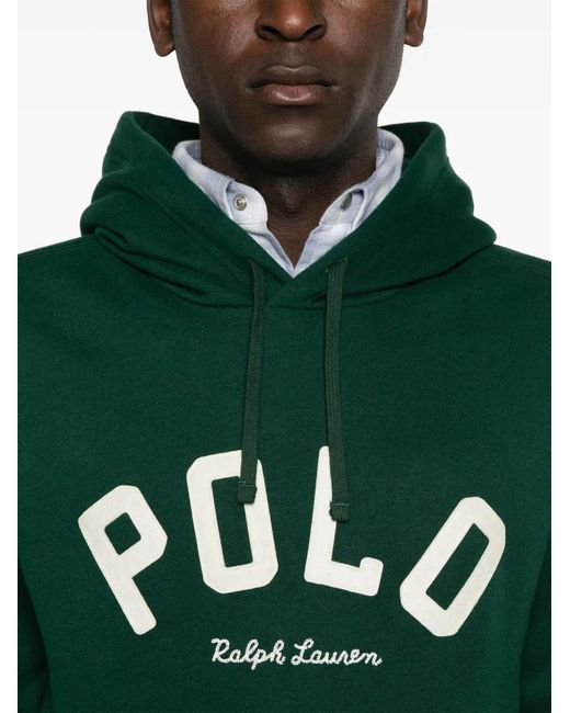 Polo Ralph Lauren Green Logo-Embroidered Hoodie for men