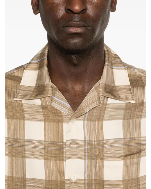 Jil Sander Natural Check-Print Shirt for men