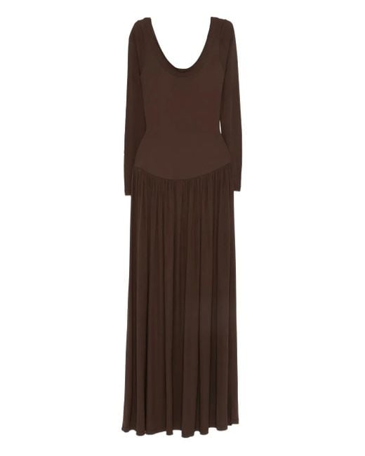 AYA MUSE Brown Long-Sleeved Dress