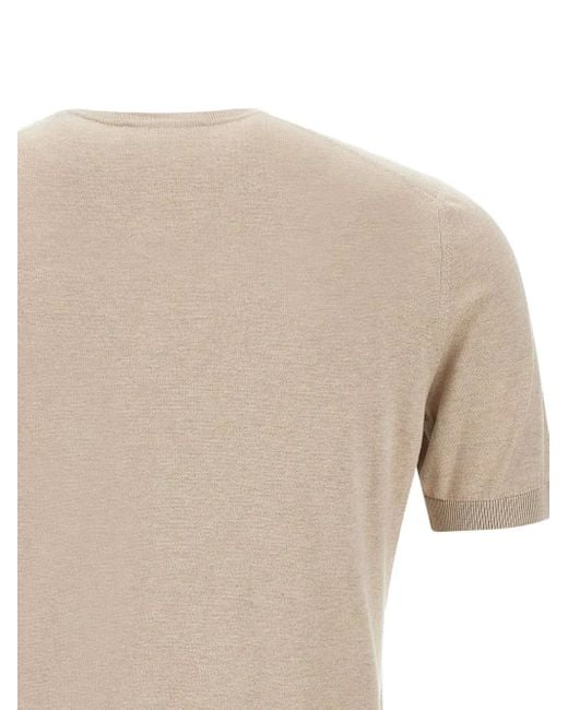 T-Shirt di Gran Sasso in Natural da Uomo