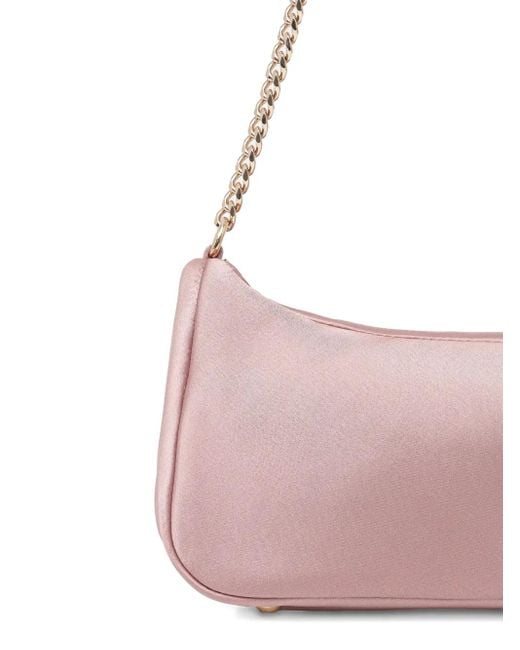 Guess Pink Logo-Plaque Tote Bag