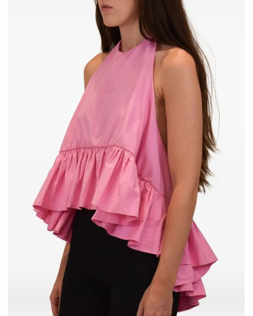 Azeeza Pink Winston Ruffled Top