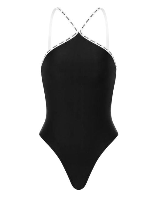 Moschino Black Cross-Strap Swimsuit