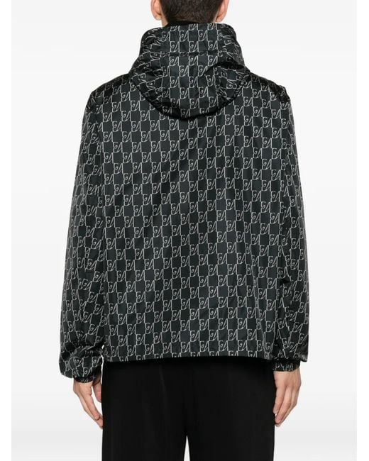 Emporio Armani Black Veste Réversible À Motif Monogrammé for men