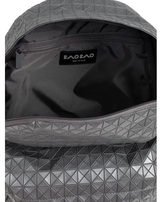 Issey Miyake Gray Geometric-Pattern Backpack for men