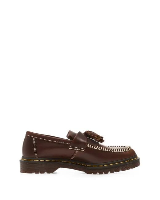 Dr. Martens Brown Adrian Orleans-Leather Tassel-Detail Loafers