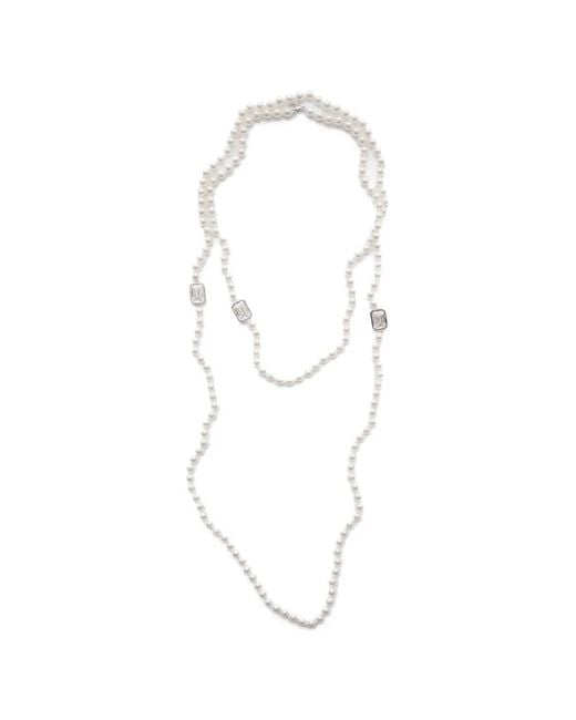 Izabel Display White Collier Mega Pearl En Zircon Cubique