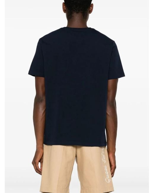 Etro Blue T-Shirt With Pegasus Embroidery for men