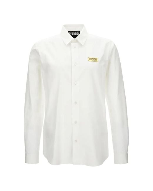Versace Jeans Couture White Logo Patch Shirt for men