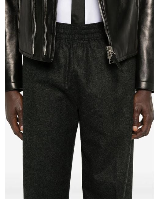 Givenchy Black 4G-Motif Wool Trousers for men