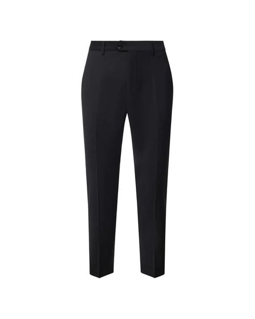 BE ABLE Black Pressed-Crease Tailored Trousers for men