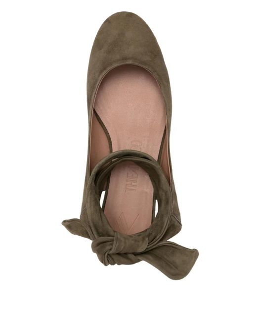 The Attico Green Cloe Ballerinas