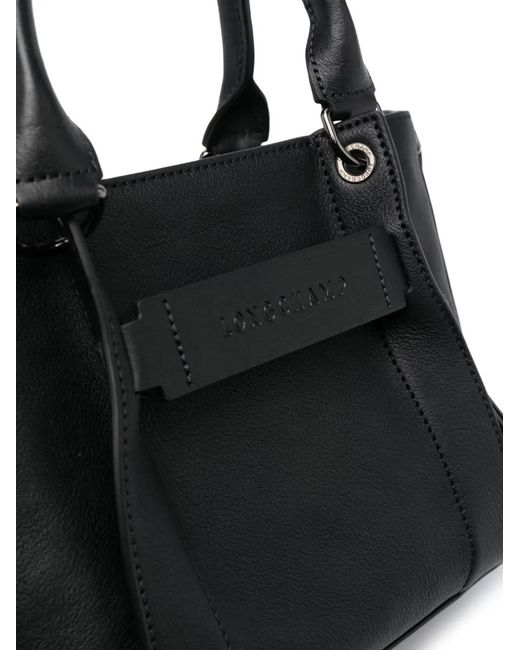 Longchamp Black Small 3D Tote Bag