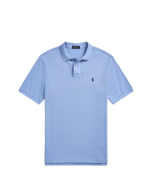 Polo Ralph Lauren Blue Logo Short-Sleeve Polo Shirt for men