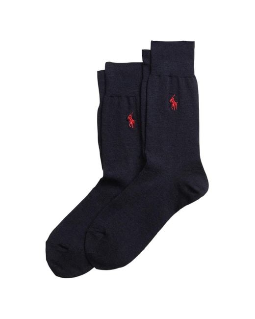 Polo Ralph Lauren Blue Pony Embroidered Socks for men