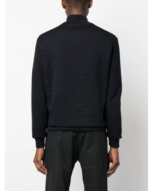 Corneliani Black Logo Bomber Jacket for men