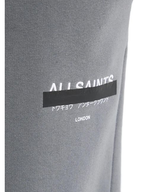 AllSaints Gray Logo Square-Pocket Joggers for men