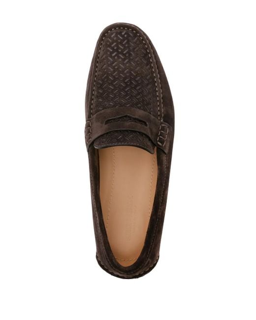 メンズ Giorgio Armani スエード ペニードライバー Brown