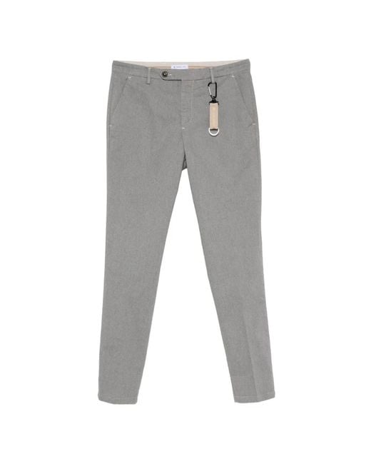 Manuel Ritz Gray Zip-Fly Trousers for men